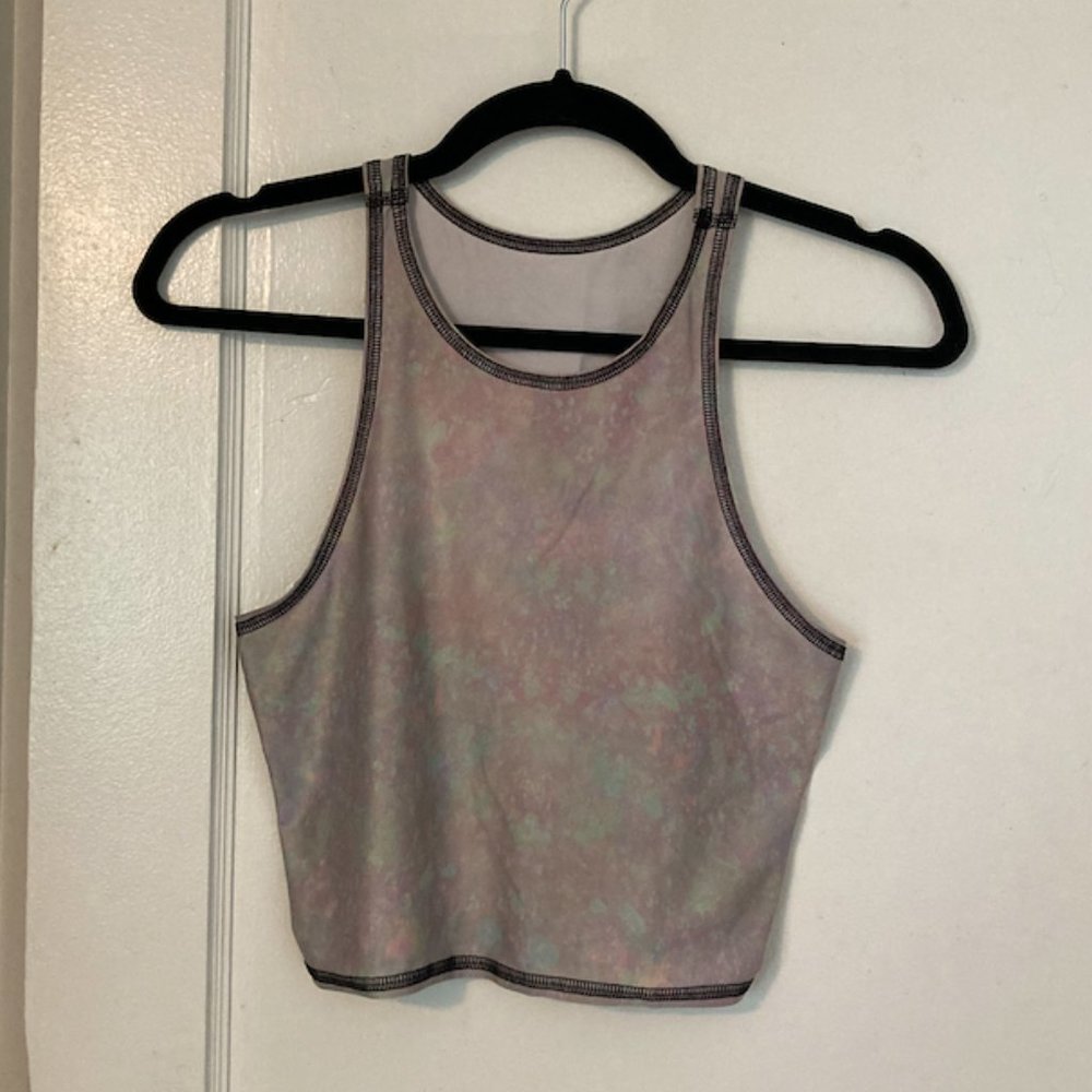 XS/SM Teeki Top: Opal Mermaid Crop Top with Dark Thread